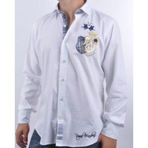 Camisa La Martina Madras series , en blanco