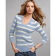 Tommy Hilfiger Sweater, Jenny Cable Knit V-Neck Stripe