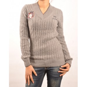 Sueter de punto La Martina Society Polo sweater dress. Gris