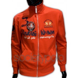 SUETER CHAQUETA LA MARTINA POLO CLUB MONGOLIA NARANJA 