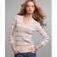 Tommy Hilfiger Sweater, Jenny Cable Knit V-Neck Stripe